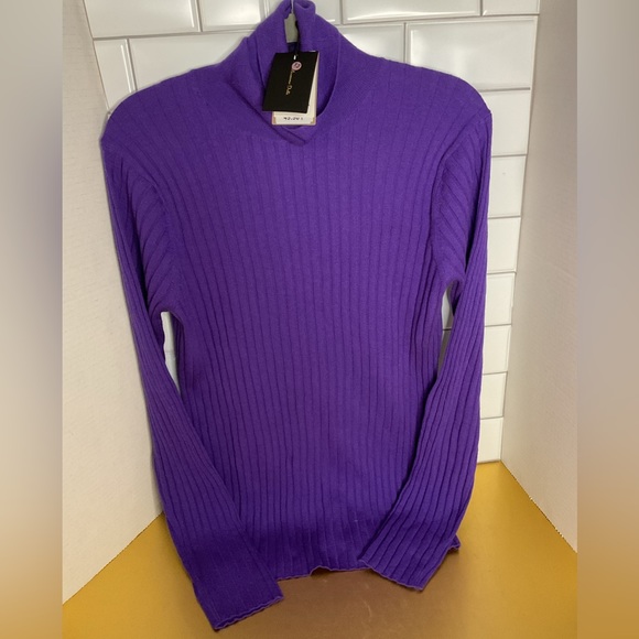 NWT Massimo Dutti Long Sleeve Purple Sweater Sz. XL - Picture 2 of 6